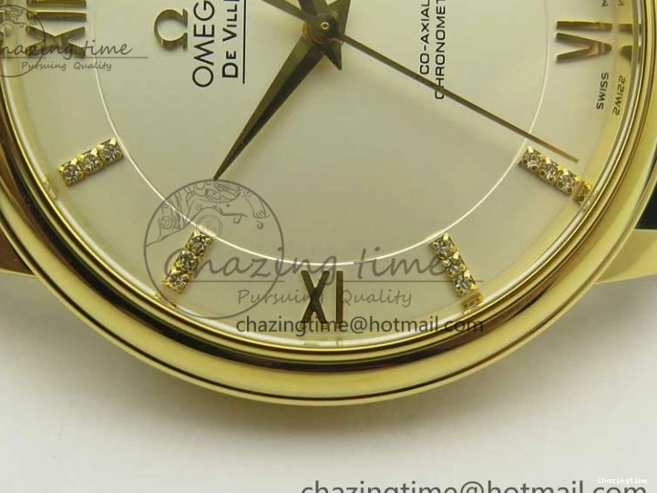 0419 De Ville YG MKF 1:1 Best Edition Silver Dial Diamonds Markers on Black Leather Strap MIYOTA 9015 V Flexible 8046